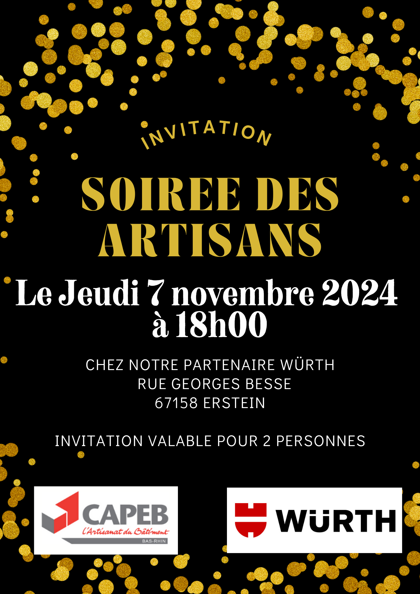 Soirée des Artisans Les inscriptions sont ouvertes CAPEB